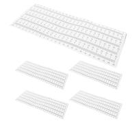 MUSISALY Cinta Métrica Adhesiva Autoadherente 0-25 CM Blanca con Números Negros 50 Unidades Pegatina para Regla Herramienta de Medición para Carpintería Dibujo Técnico y Banco de