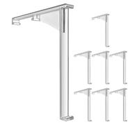 MUSISALY Clips para Persianas Verticales Transparentes 3,5 Pulgadas, Soporte Oculto en L para Cenefa, Pack de 8 Unidades para Fijación de Cortinas en Hogar y Oficina