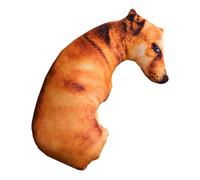 MUSISALY Cojín de Peluche 3D Forma de Perro Marrón de Algodón PP Ultra Suave, Adecuado para Rincones de Lectura y Suelos
