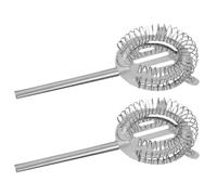 MUSISALY Colador Fino de Cócteles y Bloqueador de Hielo de Acero Inoxidable, 2 Piezas Compactas Mango Sólido, Utensilios para Coctelería Profesional