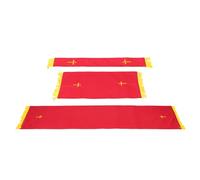 MUSISALY Conjunto Reversible de Antependio de Púlpito y Paramentos del Altar Iglesia Protestante, Tela Roja, Cloth, Bordado Elegante, Fácil Mantenimiento, Clero, Ceremonias de Iglesia