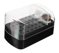 MUSISALY Contenedor De Brocas De Uñas Portátil Con Diseño De Múltiples y Cepillo Limpiador Organizador Para Manicura y Almacenamiento De Herramientas De Uñas