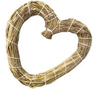 MUSISALY Corona de Corazón de Paja para Colgar Pared, Decoración Rústica y Delicada para Bodas, Cumpleaños y Celebraciones Diseño DIY y Material Natural
