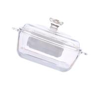 MUSISALY Cuenco de Vidrio Templado con Tapa, Resistente al Calor y Fácil de Limpiar, Capacidad 0.8l, Asas Simétricas, Adecuado para Microondas y Horno en Cocina Doméstica