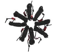 MUSISALY Cuerdas Tensoras Reflectantes para Tienda de Campaña 4 MM Resistentes al Viento Negras 8 Unidades con Tensor Ajustable para Camping Senderismo y Toldos al Aire Libre