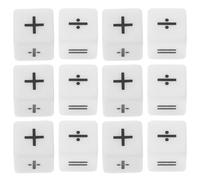 MUSISALY Dados de Enseñanza Matemáticas 12 Piezas Símbolos Suma Resta Multiplicación División Tamaño Compacto Plástico Resistente Juego Educativo Aula y Hogar