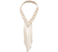 MUSISALY Diadema de Algodón Tejida a Mano Macramé para Mujer, Estilo Bohemio Vintage, Diademas para Viaje y Uso Diario, Accesorio para Cabello Resistente y Decorativo