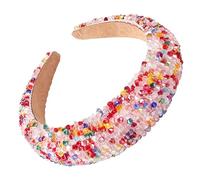 MUSISALY Diadema de Cristal Brillantina para Mujer y Niña 1 Unidad Gruesa de Esponja Colorida para Boda y Fiesta Accesorios Cabello Elegante y Llamativa