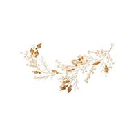 MUSISALY Diadema De Novia De Perlas Mano Cristales Tocado Elegante Para Bodas y Adorno Para Mujeres