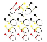 MUSISALY Diademas de Abeja Pompones de Colores Surtidos 12 Piezas de Tela Suave para Fiestas Disfraces y Accesorios Infantiles Diadema Ligera Antenas para Cosplay y Eventos