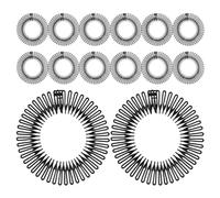 MUSISALY Diademas Elásticas Peine de Plástico Negro 24 Unidades Accesorio para Peinar Cabello y Pelucas Diseño Flexible y Duradero para Uso Diario y Peinados Femeninos