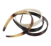 MUSISALY Diademas Retro Antideslizantes 2 CM Set 4 Piezas de Plástico Flexible Accesorios Clásicos para Mujer Colores Burdeos Negro Beige y Carey Ideales para Uso Diario y Peinados
