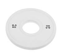 MUSISALY Discos de Pesas para Mancuernas 0,5 Kg Núcleo de Acero y Revestimiento de Goma Blanco, Placas de Peso Estándar Orificio Grande para Gimnasio en Casa y Entrenamiento de Fuerza