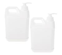 MUSISALY Dispensadores Recargables de Plástico Bomba 3L Botellas Vacías para Loción y Gel de Ducha Envases Herméticos y Resistentes para Champú Set de 2 Unidades Color Blanco Leche