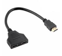 MUSISALY Divisor de Video 1080p para Tv LED y Consola de Juegos, Adaptador Negro de Abs con Transmisión Estable y Alta Resolución para Monitor Dual