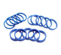 MUSISALY Espaciadores de Horquilla Delantera para Bicicleta de Carretera y Montaña Arandelas Cónicas de Aleación de Aluminio 3/5/10 MM Kit 15 Piezas en Azul para Ajuste de Potencia y