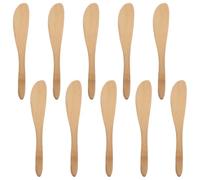 MUSISALY Espátulas de Bambú Juego de 10 Resistentes al Desgaste Diseño Mango Hermoso para Mantequilla y Queso Ideales para Uso en Panaderías y Cocina