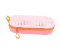 MUSISALY Estuche De Silicona Para Gafas De Natación Con Drenaje Caja Protectora Para Gafas De Buceo Organizador Portátil Color Rosa