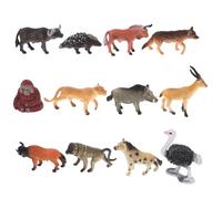 MUSISALY Figuras de Fauna Africana Miniatura realistas, 12 Modelos de Animales Salvajes del Bosque, Juguetes de simulación para decoración y educación científica
