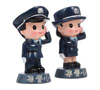 MUSISALY Figuras Miniatura de Policía para Decoración de Pastel Set de 2 Muñecos y Niña Accesorios para Tartas de Cumpleaños Infantiles Manualidades y Adornos Temáticos de Fiesta