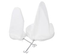 MUSISALY Filtros de Té Reutilizables Asa y Acero Inoxidable, Bolsa de Algodón para Infusión Fácil de Colgar y Limpiar, Paquete de 2 Unidades