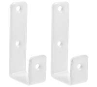 MUSISALY Gancho para Escalera de Litera Infantil Forma de L Gancho de Hierro Recubrimiento de Plástico Blanco Tamaño 25 MM 6 Tornillos para Fijación Segura Camas Infantiles