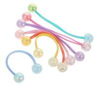 MUSISALY Gomas Pelo de Doble Bola para Niña Elásticas Multicolor 14 Unidades 7 Pares Cuerda Elástica Decorativa para Coletas y Moños Accesorio Práctico para Uso Diario y Fiestas