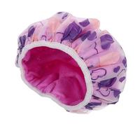 MUSISALY Gorro de Ducha para Mujer de Doble Capa con Banda Elástica y Absorción Fuerte de Agua, Hecho de Coral Fleece y Eva, Adecuado para Spa y Cuidado del Cabello en Casa