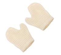 MUSISALY Guantes exfoliantes de baño 2 piezas 20,5x16 cm de agave con diseño hueco, toalla exfoliante corporal para ducha, cepillo para la espalda, ideal para limpieza profunda y viaje