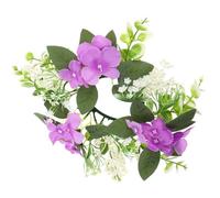 MUSISALY Guirnalda Decorativa de Flores y Velas Artificiales de Tela y Plástico Color Púrpura para Decoración Diaria y Fiestas Efecto Decorativo Que Nunca se Marchita