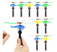 MUSISALY Helicópteros de Juguete Voladores Cuerda 9 Piezas Multicolor Lanzadores Portátiles de Plástico para Exteriores Juguetes Voladores Divertidos Recuerdos de Fiesta