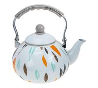 MUSISALY Hervidor de Esmalte para Cocina de Inducción y Gas 3 Litros, Tetera Anti-escaldaduras Mango Plástico Aislante, Olla Esmaltada Resistente a Altas Temperaturas para Hogar