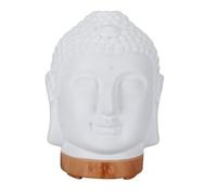 MUSISALY Humidificador Ultrasónico Difusor de Aroma Decorativo de Cerámica Forma de Cabeza de Buda y Capacidad Menor a 1l para Hotel y Biblioteca