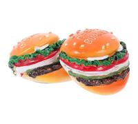 MUSISALY Imanes de Nevera Forma de Hamburguesa de Resina, Diseño Realista y Original, Paquete de 2 Piezas, Fáciles de Colocar y Uso Prolongado para Adorno de Cocina