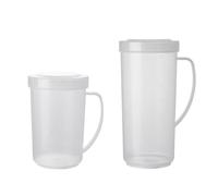 MUSISALY Jarras Fáciles de Limpiar con Escala de Color Claro de Plástico Medidoras 2 Piezas para Café y Bebidas en Banquetes y Cumpleaños Reutilizable