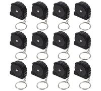 MUSISALY Juego de 12 Mini Cintas Métricas Retráctiles de Acero al Carbono y Abs, Portátiles y Fáciles de Llevar Llavero para Medición Precisa en Cualquier Lugar