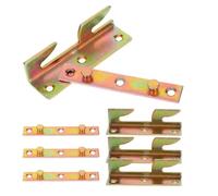 MUSISALY Juego de 4 Conectores para Marco de Cama Bisagra Invisible de 2,5 Mm de Grosor, Accesorios de Herrajes Silenciosos para Muebles, Soporte de Fijación Resistente para Uso en Hogar E