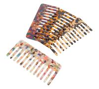 MUSISALY Juego de 4 Peines Antiestáticos de Acetato Dientes Anchos Diseño de Leopardo y Colores Variados Peines Portátiles para Desenredar y Cuidar Todo Tipo de Cabello Uso Diario y