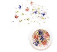 MUSISALY Juego De 6 Cajas De Accesorios Para Decoración De Uñas Adornos Brillantes Con Purpurina Diamantes De Imitación Y Calcomanías Para Decoración De Manicura