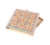MUSISALY Juego de Mesa Sudoku de Madera, Juguete Educativo Aritmético 9 Cuadrículas, Juego de Ajedrez Matemático Portátil, Desarrollo Lógico y Matemático Infantil