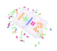MUSISALY Juego de Rompecabezas de Clavijas de Hongo, 97 Piezas, Tablero Perforado, Plástico Seguro, Juguete Educativo Creativo para Desarrollo Motriz y Aprendizaje Color Color Aleatorio