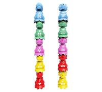 MUSISALY Juguete de Combinación 10 Huevos de Dinosaurios Portátiles Plástico Seguro y Colorido Juego Educativo para Desarrollo de Memoria y Concentración Hogar