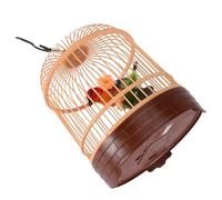 MUSISALY Juguete Inductivo para Jaula de Pájaros Activado por Voz, Portátil sin Batería, Diseño Creativo Alas Que Se Mueven, Color Caqui, Juguete Educativo para Loros y Color Aleatorio