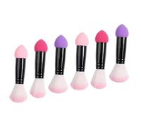 MUSISALY La Crema De Mezcla Del Tubo De Aluminio Del Cepillo Del Maquillaje 6Pcs Se Ruborizó El Cepillo De Nylon De La Cara De Las Lanas