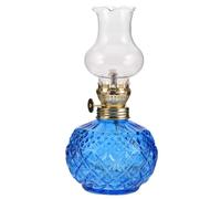 MUSISALY Lámpara de Aceite Tradicional de Cristal para Altar y Meditación Luz Nocturna Cálida, Lámpara de Queroseno Vintage para Uso Interior y Decoración Rústica