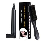 MUSISALY Lápiz para Forma Barba y Cepillo para Bigote Cerdas Naturales, Herramienta de Cuidado para Hombres Barba y Bigote