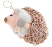 MUSISALY Llaveros Creativos de Erizo Gris de 10 CM Colgante de Peluche Suave Relleno PP Llavero Decorativo para Mochila Bolso y Llaves Accesorio Práctico y Duradero