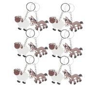 MUSISALY Llaveros de Animales para Fiestas Infantiles, 12 Piezas 6 Ovejas y 6 Burros de Peluche, Dijes para Bolso Resistentes y Decoraciones Divertidas para Regalos y Souvenirs