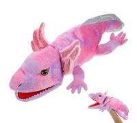 MUSISALY Marioneta de Mano de Salamandra de Peluche Suave, Juguete Preescolar Interactivo, Tamaño Pequeño para Manos Infantiles, Adecuado para Juegos de Imaginación y Teatro