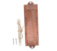 MUSISALY Mezuzah De Metal con Pergamino para Puertas Decoración Religiosa Judía con Diseño Elegante para Celebraciones De Hanukkah y Mes Herencia Hispana Protección Espiritual y